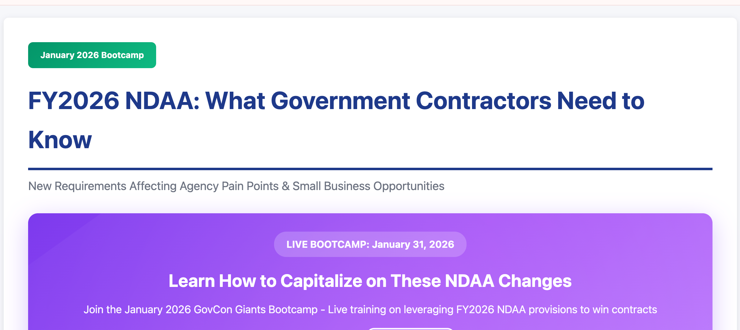 GovCon Guides & Templates